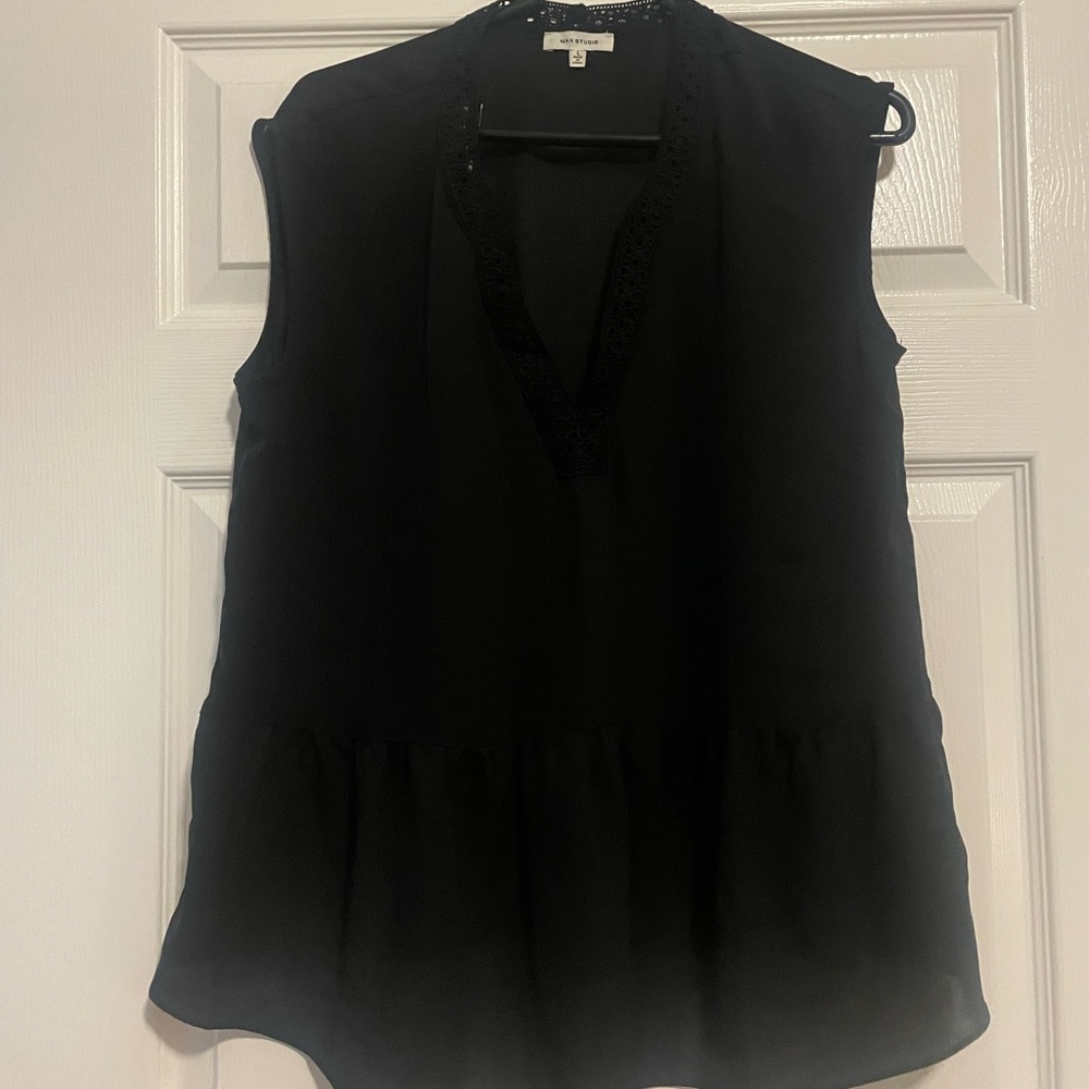 Mad Studio black sleeveless top